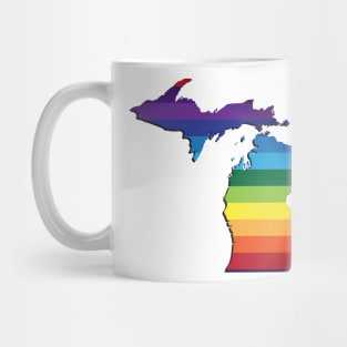 Michigan LGBT Rainbow Flag Gay Pride Mug